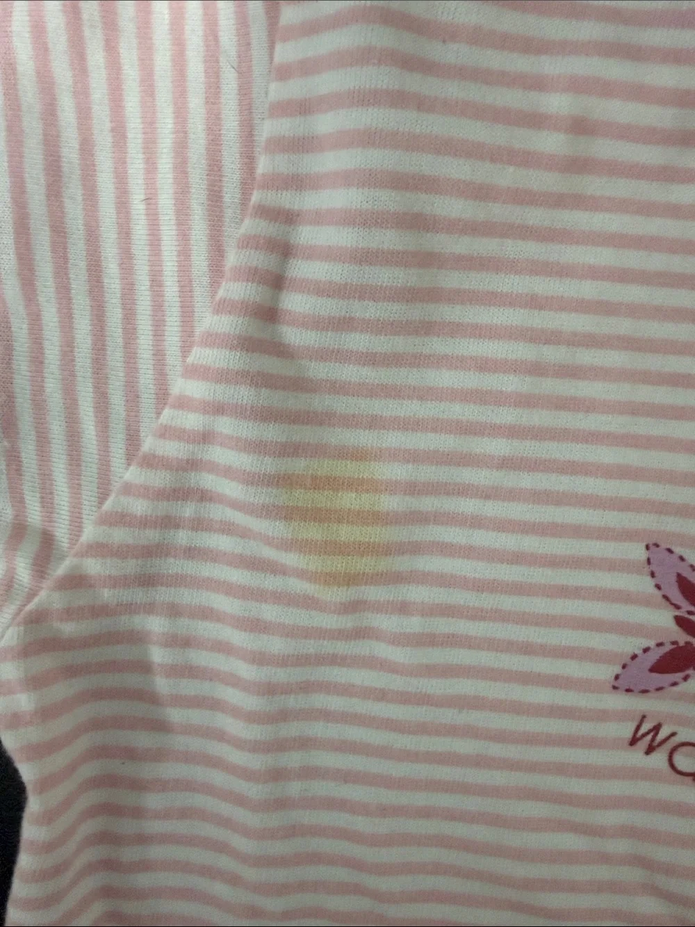 Carter's Pink & White Striped Tee with Floral 90’s